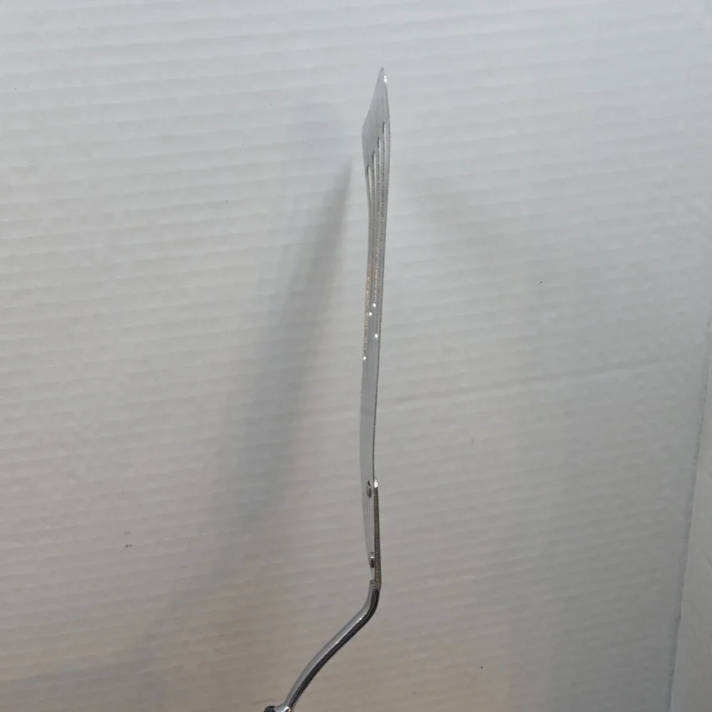 Vintage‎ Stainless Steel Slotted Turner Spatula Black Handle Kitchen Utensil
